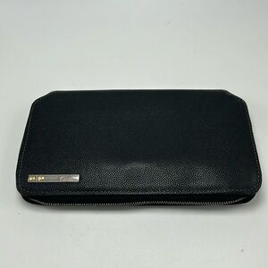 Vintage Cartier Zip Around Wallet Leather Missing One Zipper Pull One Detached